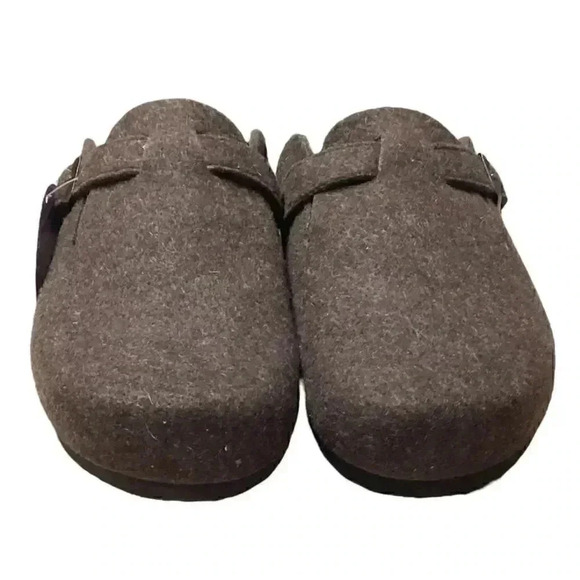 Plakton Clogs Women 9 40 Brown Blogg Felted Wool Cork Slip On Soft Footbed NEW - Picture 2 of 7